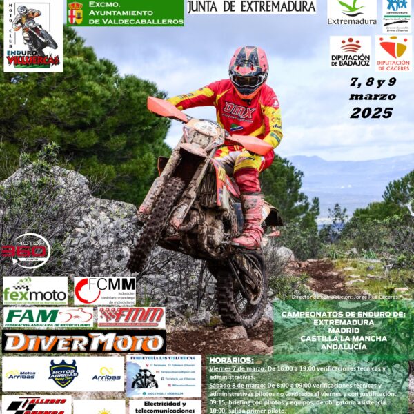 DÉCIMA EDICIÓN DEL ENDURO DE VALDECABALLEROS LOS PRÓXIMOS 8 Y 9 DE MARZO