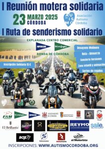 PRIMERA REUNIÓN MOTERA SOLIDARIA “AUTISMO CÓRDOBA” EL 23 DE MARZO