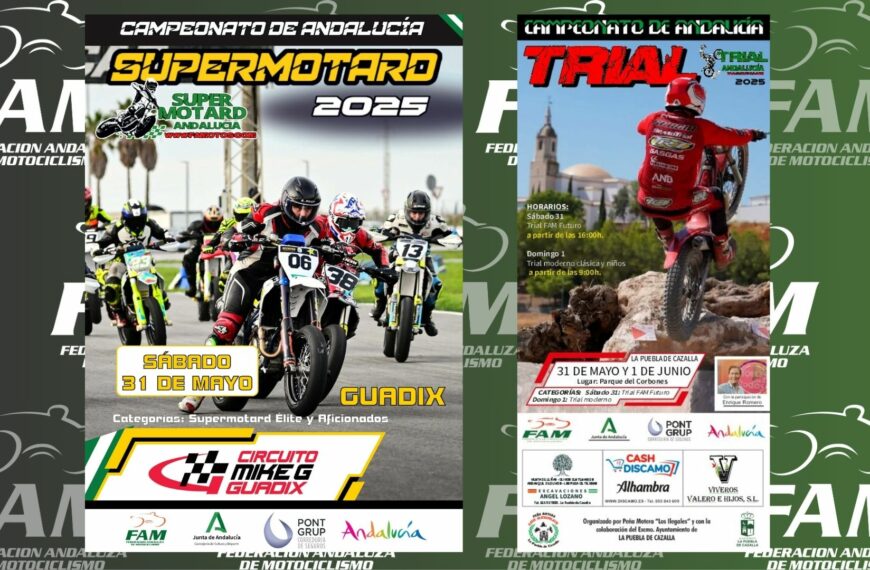 FIN DE SEMANA A TODO MOTOR EN LA PUEBLA DE CAZALLA: DOBLE JORNADA DE TRIAL; Y REGRESO DE SUPERMOTARD AL CIRCUITO MIKE G