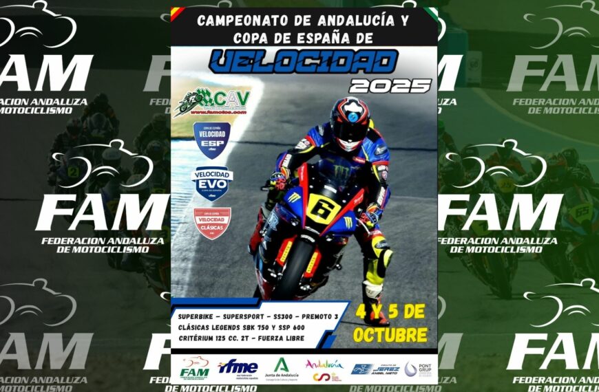 ABIERTO EL PLAZO DE RESERVA DE TANDAS PARA EL 3 DE OCTUBRE CAV Y COPA ESPAÑA VELOCIDAD EN EL CIRCUITO DE JEREZ-ÁNGEL NIETO