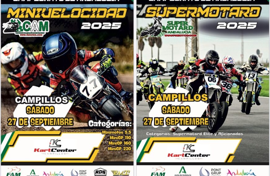 El CAMPEONATO DE ANDALUCÍA DE MINIVELOCIDAD Y SUPERMOTARD REGRESA AL KARTCENTER CAMPILLOS
