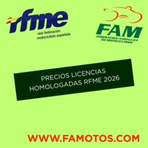 IMPORTES MÍNIMOS DE LAS LICENCIAS HOMOLOGADAS 2026 APROBADAS POR LA RFME
