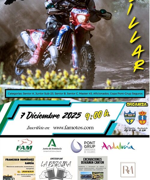 ¡ÚLTIMOS DÍAS PARA INSCRIBIRSE EN EL CAMPEONATO DE ANDALUCÍA DE CROSS-COUNTRY EN ILLAR (ALMERÍA)
