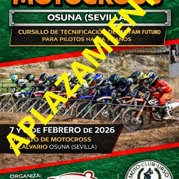 APLAZAMIENTO DEL CAMPUS DE TECNIFICACIÓN DE MX FAM FUTURO PREVISTO CELEBRARSE LOS DÍAS 07-08-FEBRERO DE&hellip;