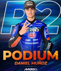DANIEL MUÑOZ 2º POSICIÓN EN EL GRAN PREMIO DE BRASIL DE MOTO2