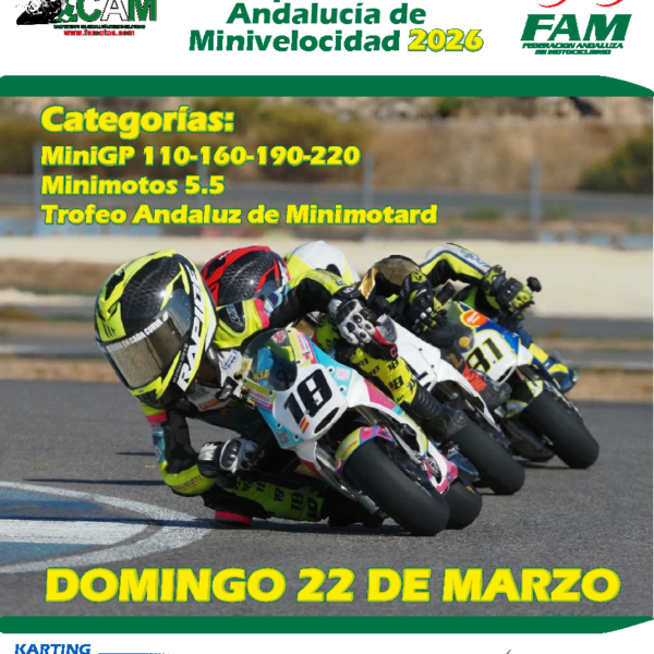 ESTRENO DEL CAMPEONATO DE ANDALUCÍA DE MINIVELOCIDAD Y TROFEO DE ANDALUCIA DE MINIMOTARD, JEREZ ENCIENDE&hellip;