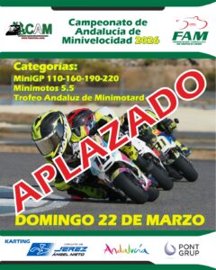 APLAZADA LA PRIMERA PRUEBA DEL CAM EN EL CIRCUITO DE JEREZ ANGEL NIETO. LAS MEJORAS EN SEGURIDAD DEL TRAZADO SE RETRASAN.