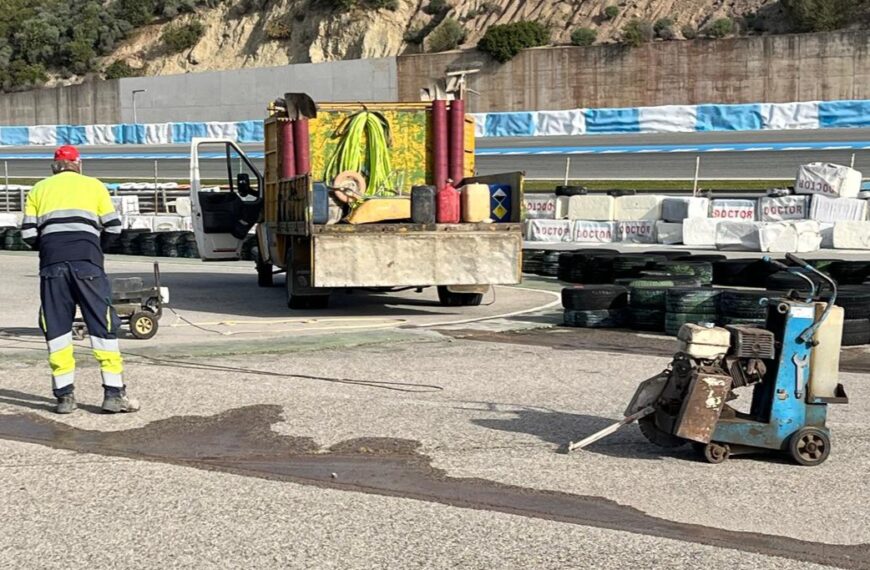 COMIENZAN LAS MODIFICACIONES Y MEJORAS EN EL TRAZADO DEL KARTING CIRCUITO DE JEREZ ANGEL NIETO.