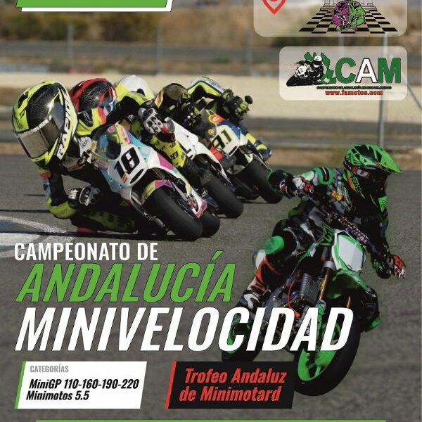 EL CAMPEONATO DE ANDALUCÍA DE MINIVELOCIDAD Y SUPERMOTARD ARRANCA EL 12 DE ABRIL EN MÁLAGA