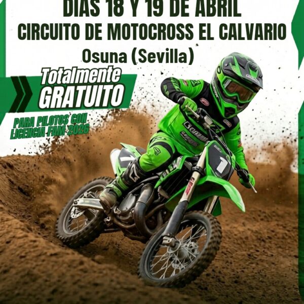 REPROGRAMACIÓN DEL CAMPUS DE TECNIFICACION MOTOCROSS OSUNA PARA PILOTOS HASTA 18 AÑOS.