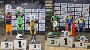 LOS JÓVENES TALENTOS DEL MOTOCICLISMO ANDALUZ DESTACAN EN LA CITA NACIONAL DE MINIVELOCIDAD EN AS PONTES (A CORUÑA)