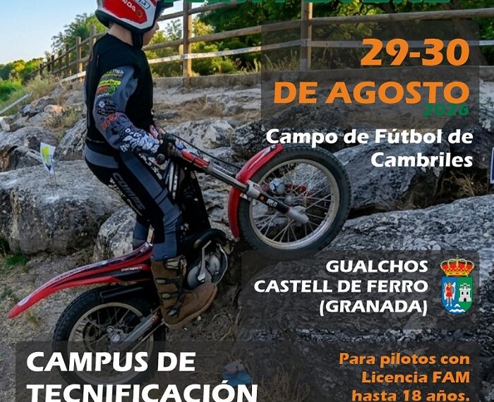 GUALCHOS-CASTELL DE FERRO ACOGERÁ EL IV CAMPUS OFICIAL TRIAL FAM FUTURO A FINALES DE AGOSTO