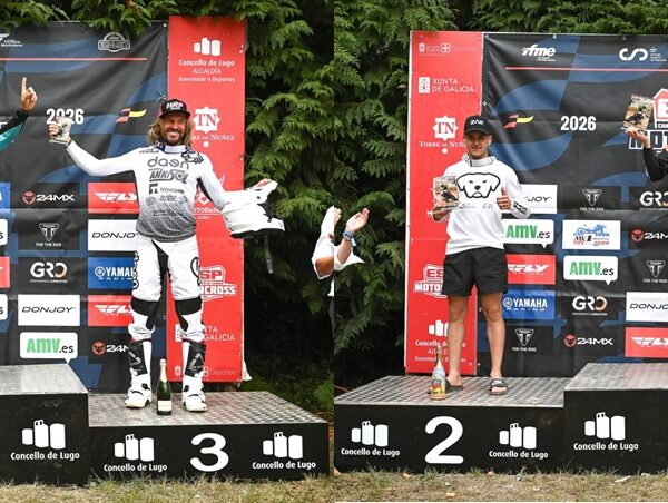 ANTONIO VILLEGAS Y ALEX LASHERAS CONQUISTAN LUGO EN UNA BRILLANTE JORNADA PARA EL MOTOCROSS ANDALUZ