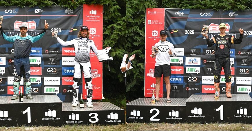 ANTONIO VILLEGAS Y ALEX LASHERAS CONQUISTAN LUGO EN UNA BRILLANTE JORNADA PARA EL MOTOCROSS ANDALUZ