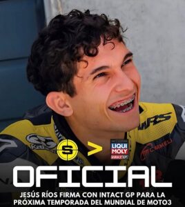 JESÚS RÍOS FICHA POR EL INTACT GP PARA LA TEMPORADA 2027